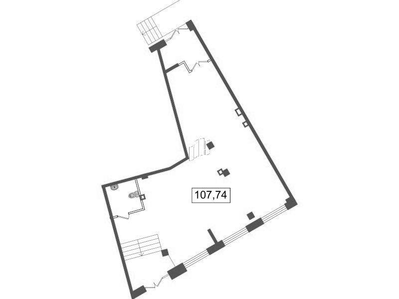 Помещение, 107.8 м² в ЖК "FoRest Аквилон" - планировка, фото №1