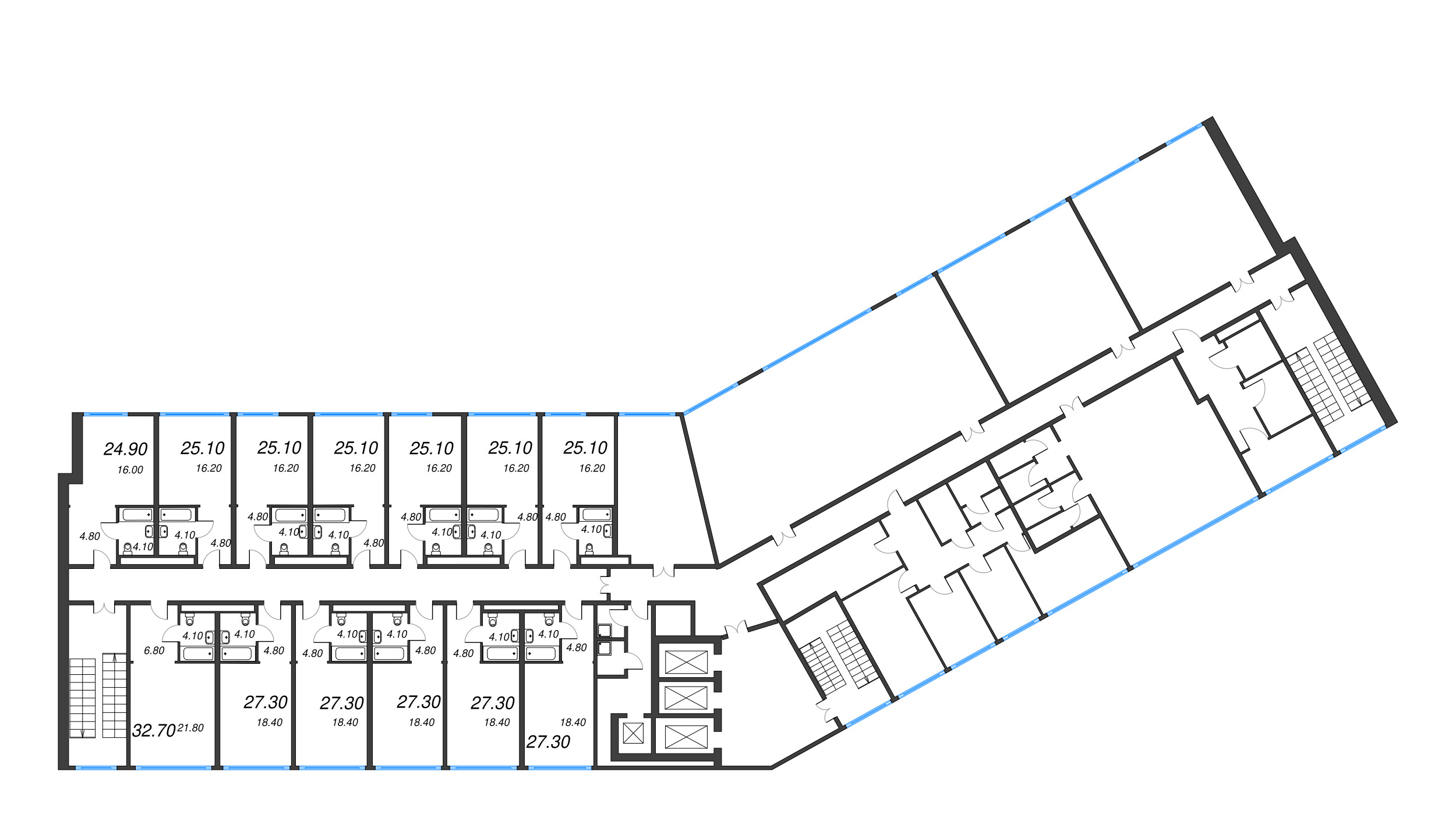 Квартира-студия, 26.7 м² в ЖК "ARTSTUDIO M103" - планировка этажа