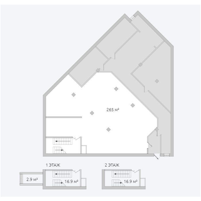 Помещение, 265.3 м² в ЖК "Дюна" - планировка, фото №1