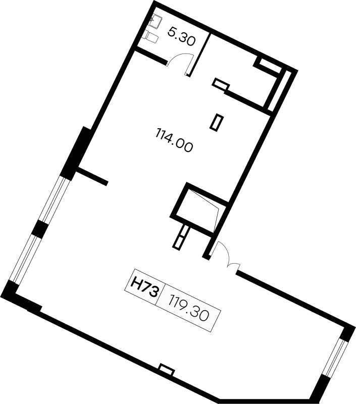 Помещение, 119.3 м² - планировка, фото №1