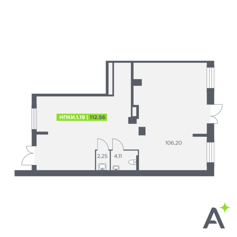 Помещение, 112.56 м² - планировка, фото №1
