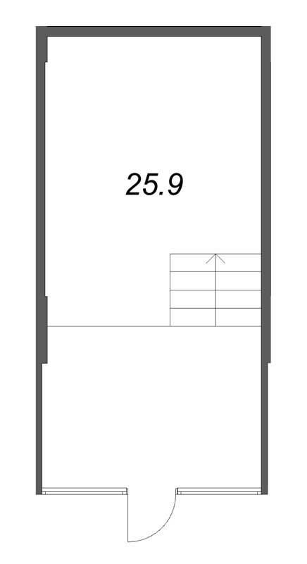 Помещение, 25.9 м² в ЖК "LOTS Дыбенко" - планировка, фото №1