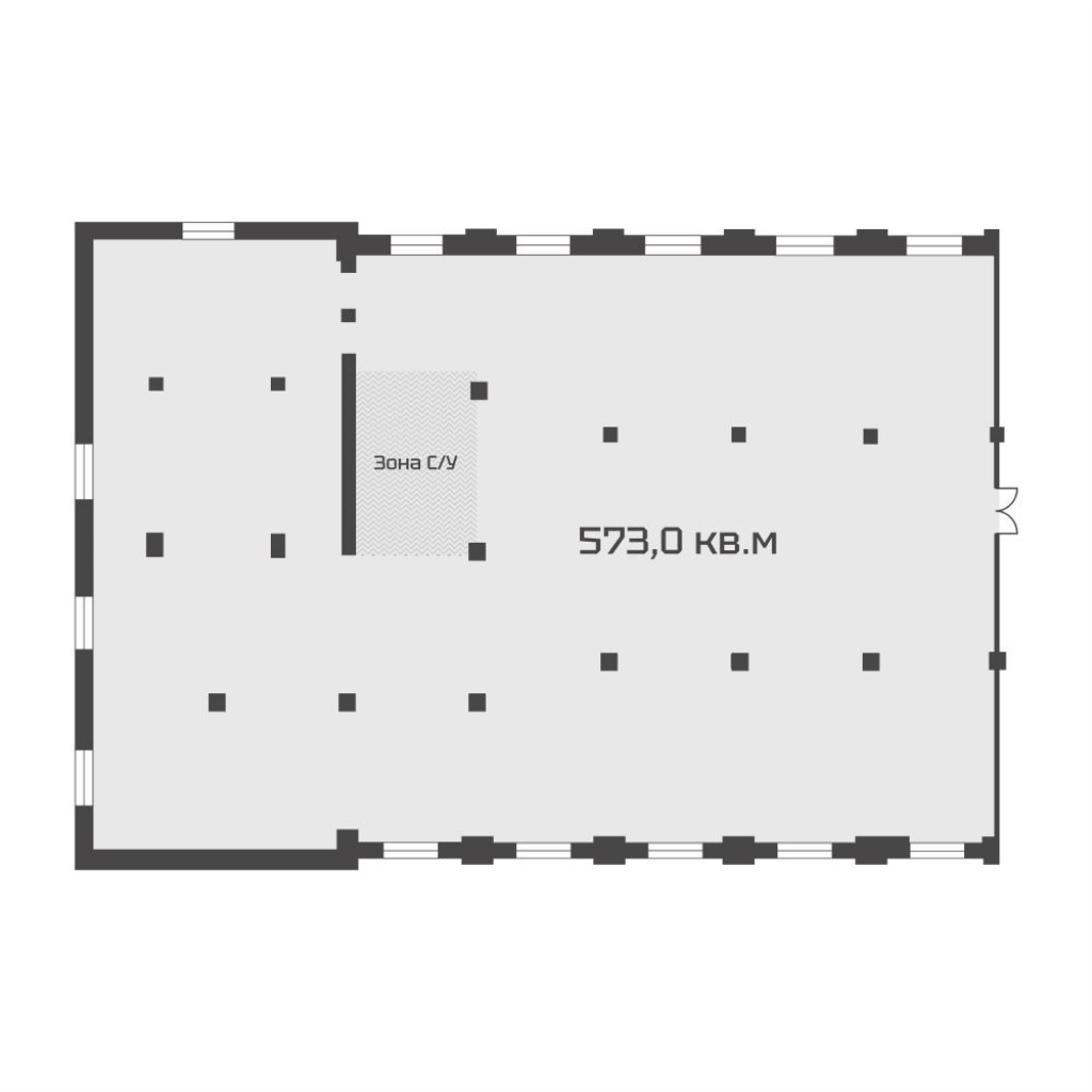 Помещение, 573 м² в ЖК "М114" - планировка, фото №1