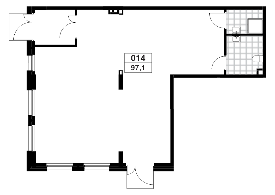 Помещение, 97.1 м² в ЖК "А101 Всеволожск" - планировка, фото №1