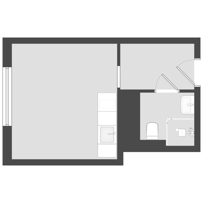 Квартира-студия, 17.69 м² в ЖК "Avenue Apart Pulkovo" - планировка, фото №1