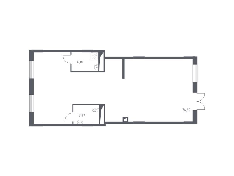 Помещение, 82.87 м² - планировка, фото №1