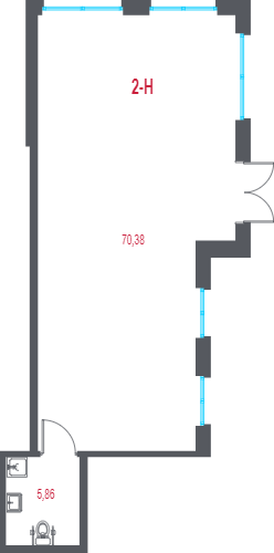 Помещение, 76.24 м² - планировка, фото №1