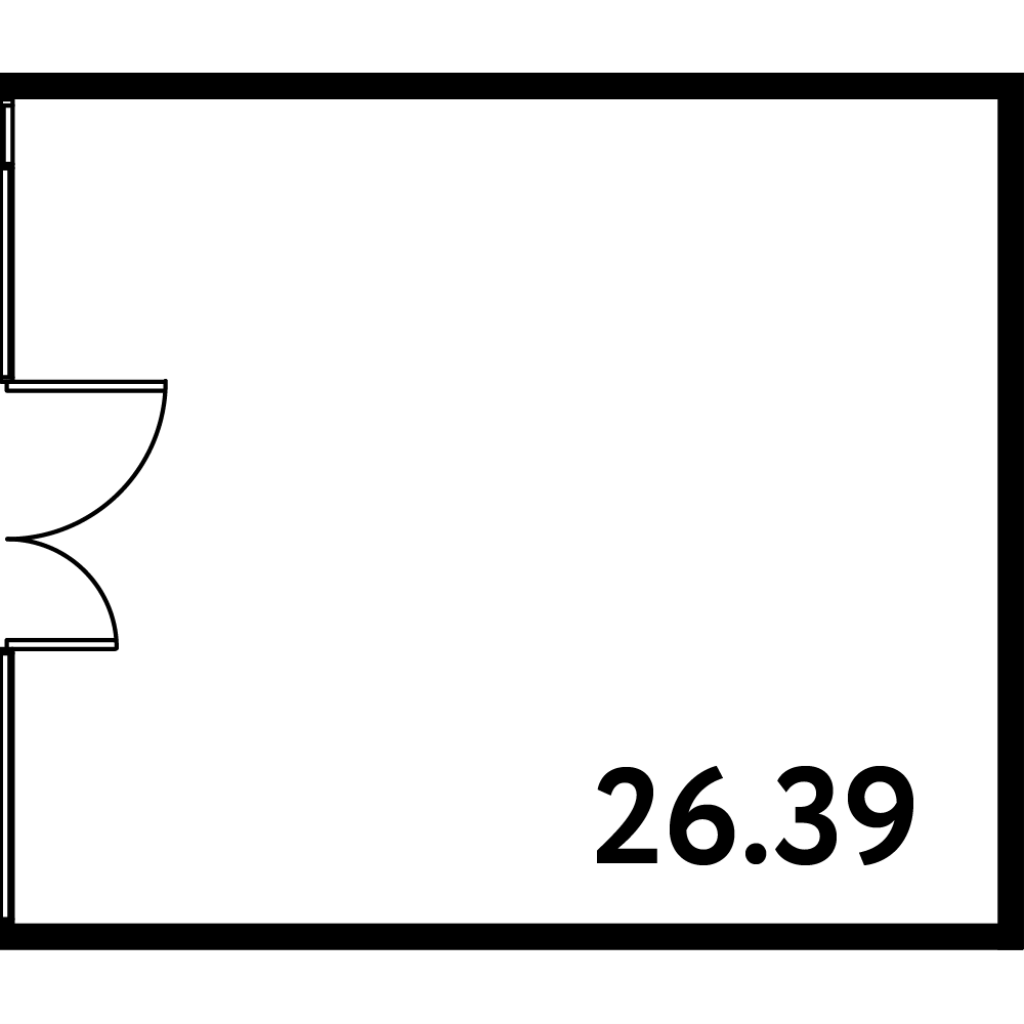 Помещение, 26.39 м² в ЖК "МОСКО" - планировка, фото №1
