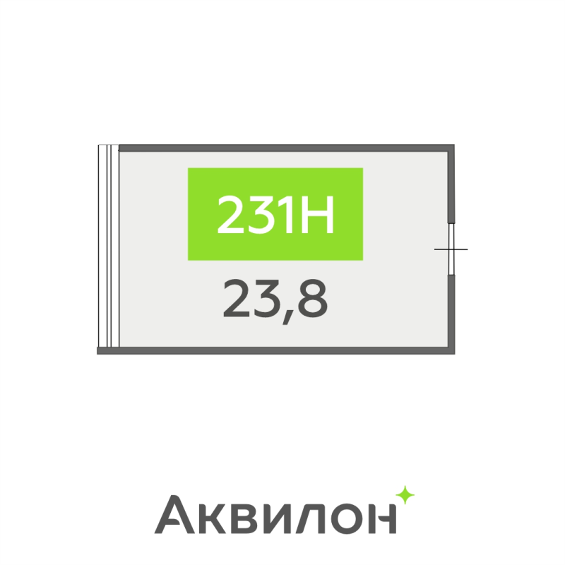 Помещение, 23.8 м² в ЖК "БЦ INSIDE" - планировка, фото №1