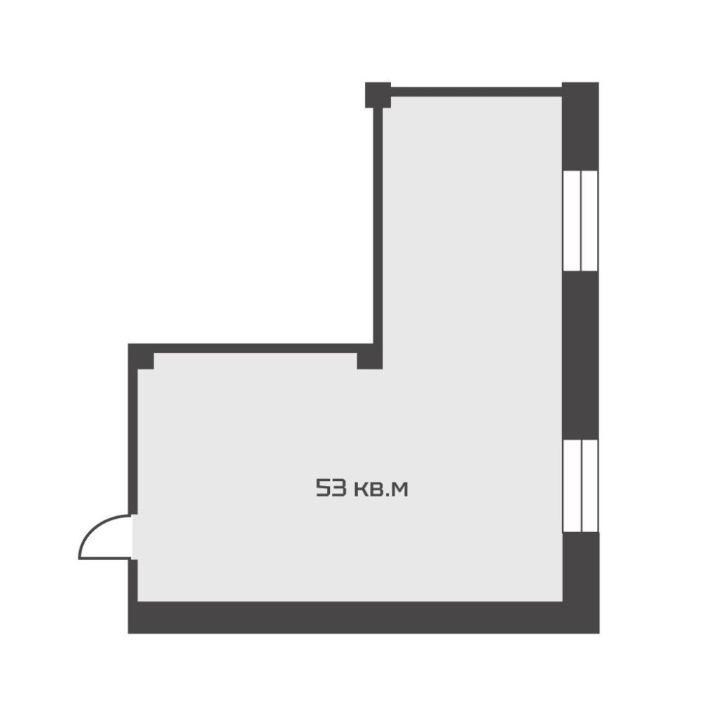 Помещение, 52.85 м² в ЖК "М114" - планировка, фото №1