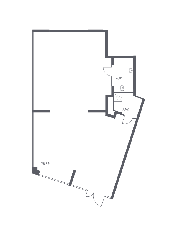 Помещение, 87.42 м² - планировка, фото №1