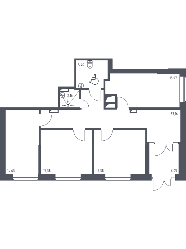 Помещение, 147.9 м² в ЖК "Новое Колпино" - планировка, фото №1