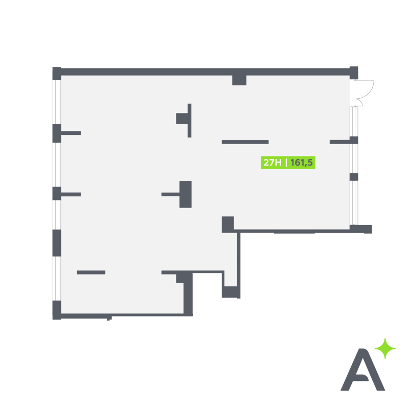 Помещение, 161.5 м² в ЖК "Аквилон All in 3.0" - планировка, фото №1