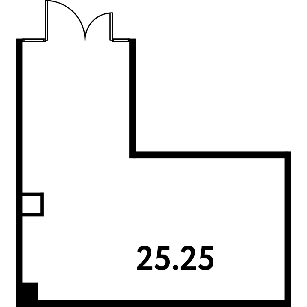 Помещение, 25.25 м² в ЖК "МОСКО" - планировка, фото №1