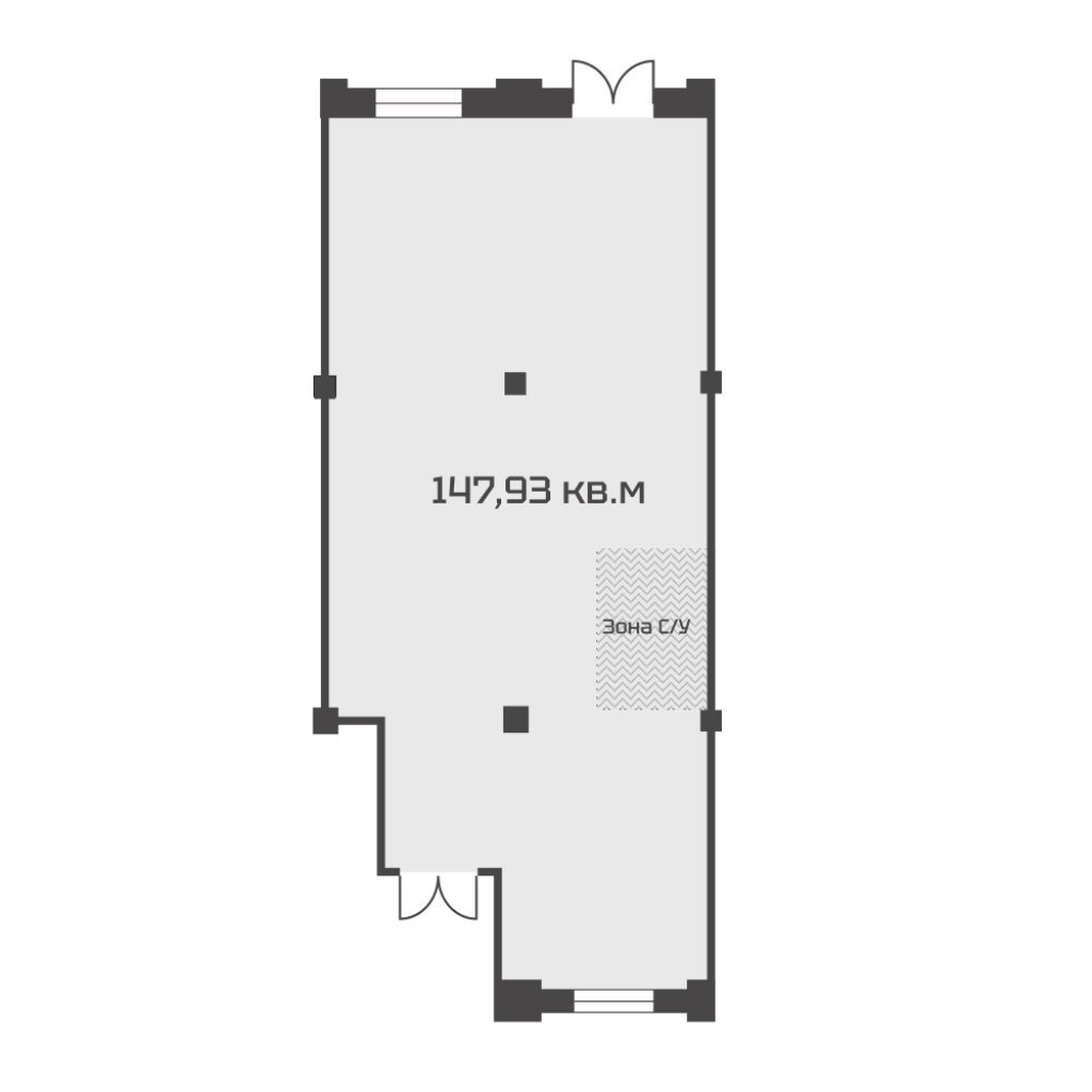 Помещение, 147.93 м² в ЖК "М114" - планировка, фото №1