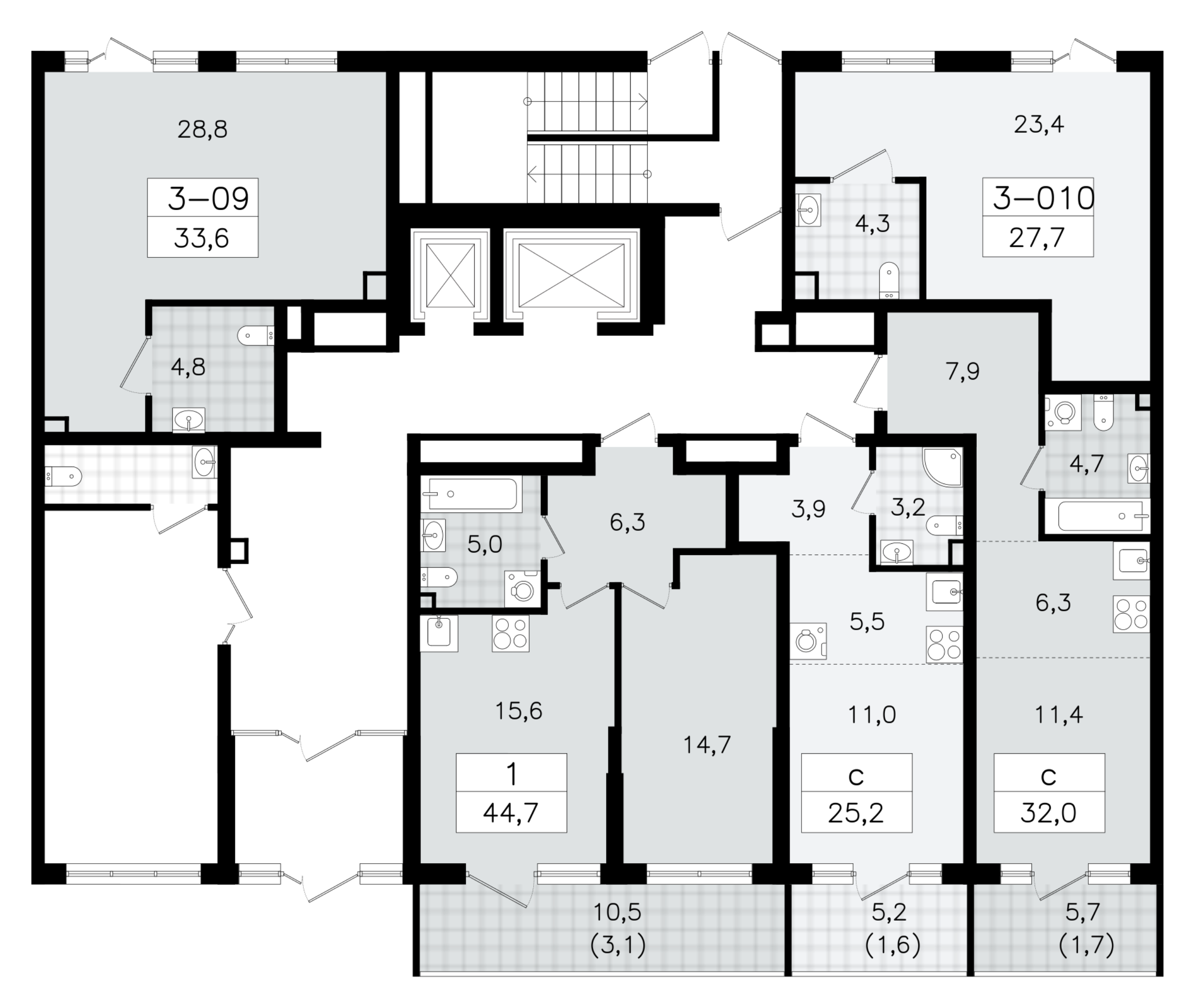 Помещение, 27.7 м² в ЖК "А101 Всеволожск" - планировка этажа