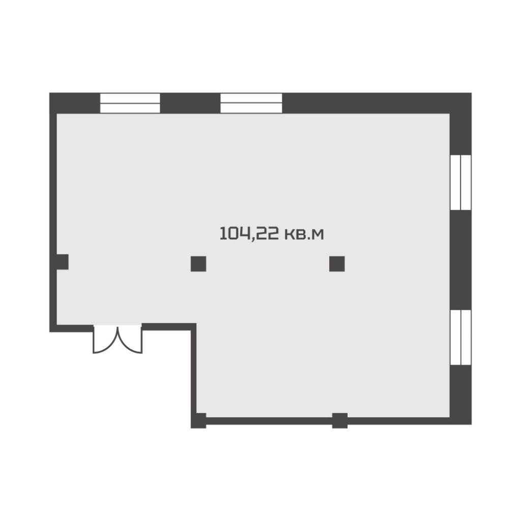 Помещение, 104.22 м² в ЖК "М114" - планировка, фото №1
