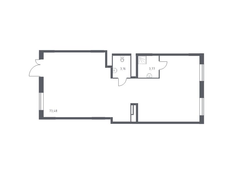 Помещение, 80.41 м² - планировка, фото №1