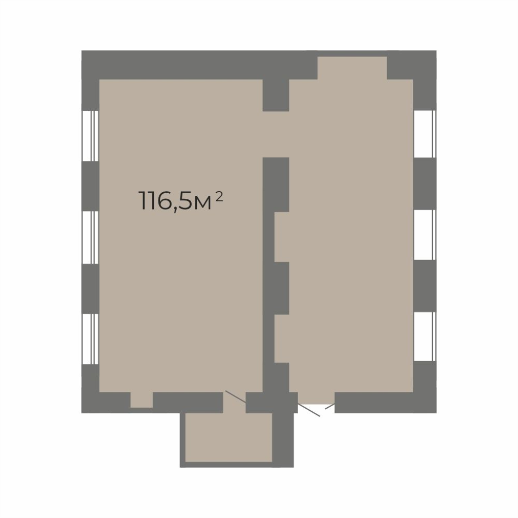 Помещение, 116.5 м² в ЖК "Пространство by Avenue-Apart" - планировка, фото №1