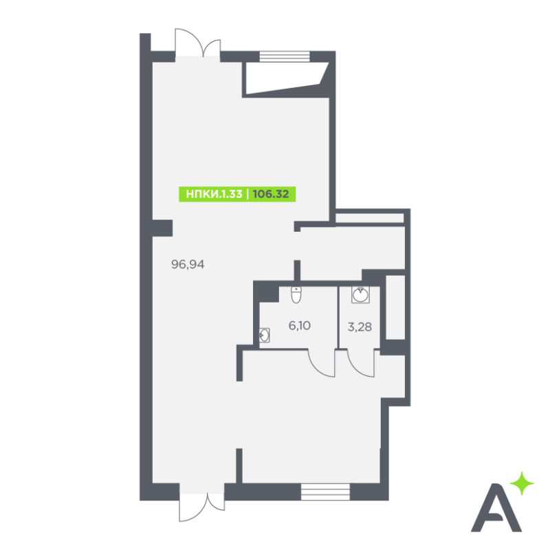 Помещение, 106.32 м² - планировка, фото №1