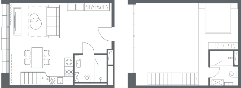 2-комнатная (Евро) квартира, 55.72 м² в ЖК "YE’S Primorsky" - планировка, фото №1