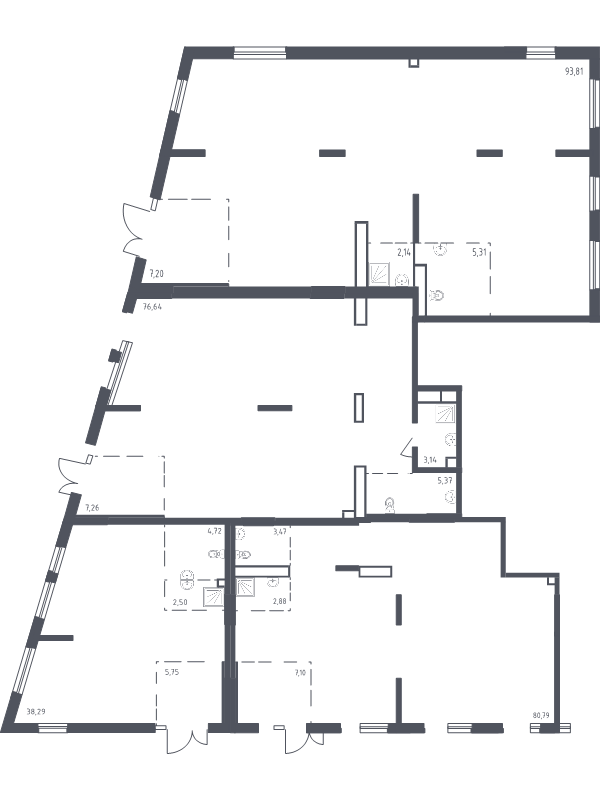 Помещение, 346.37 м² в ЖК "Курортный Квартал" - планировка, фото №1