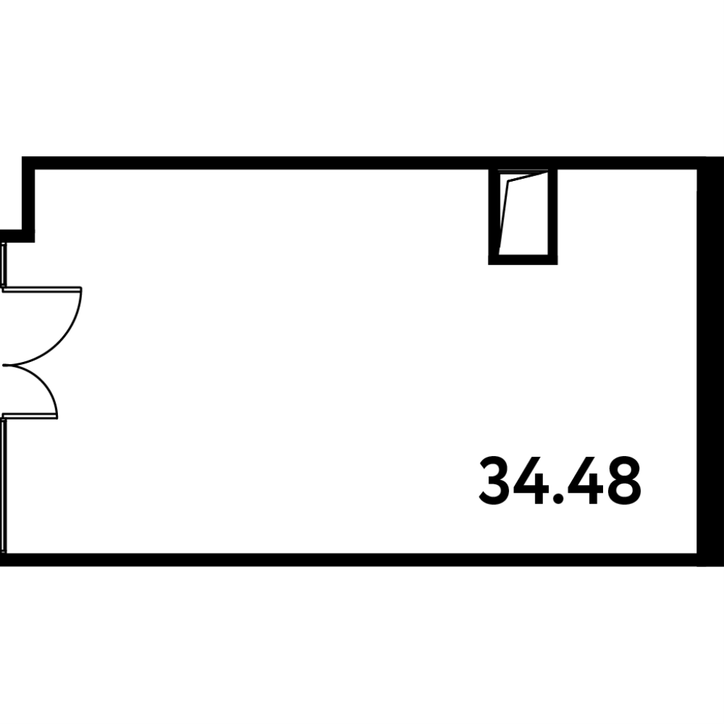Помещение, 34.48 м² в ЖК "МОСКО" - планировка, фото №1