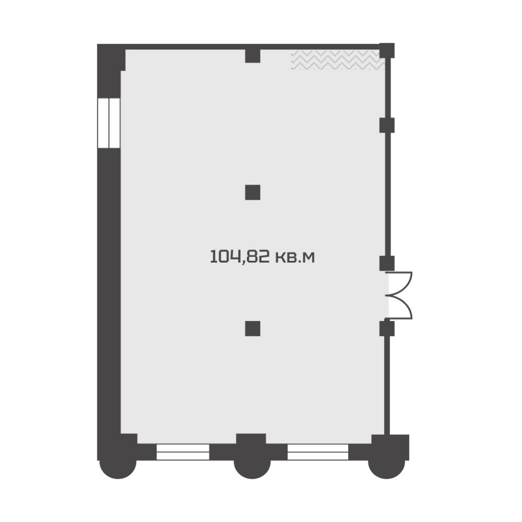 Помещение, 104.82 м² в ЖК "М114" - планировка, фото №1