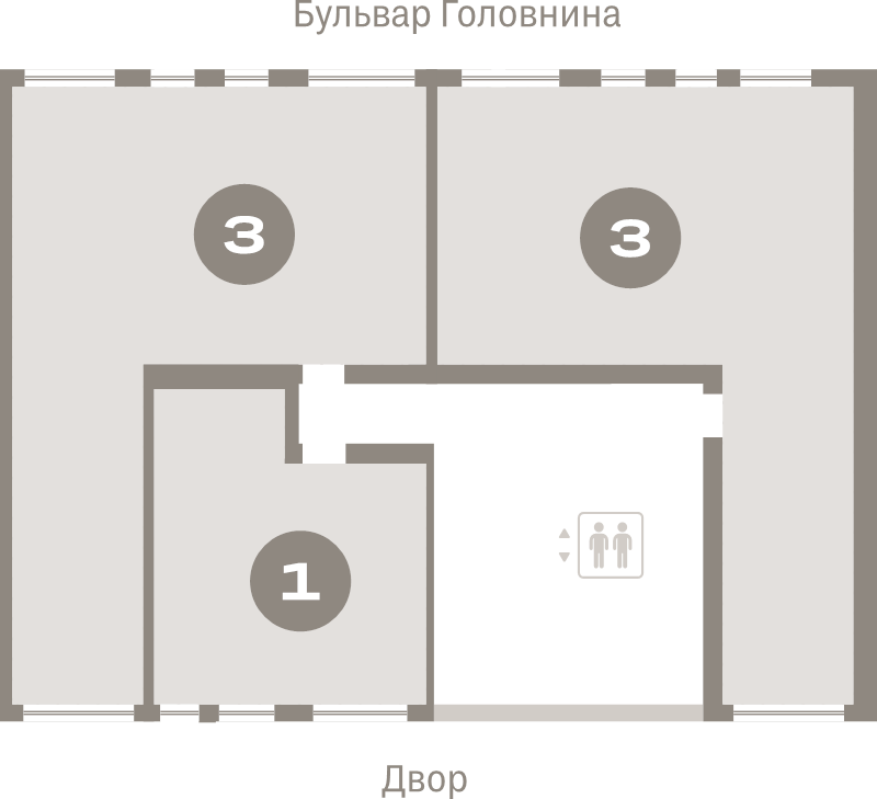 6 ккв (Евро), 172.3 м² - планировка этажа