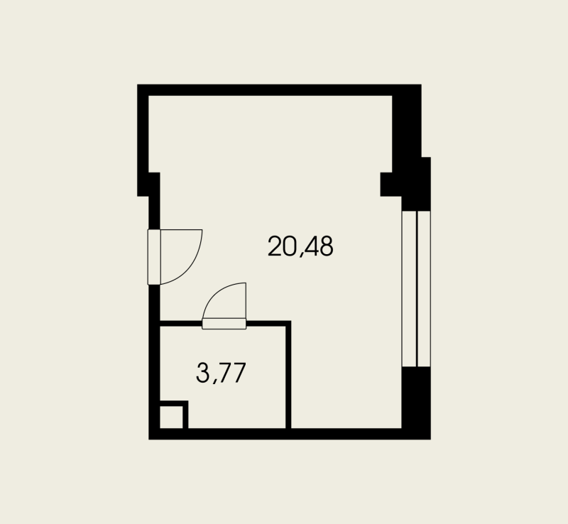 Помещение, 24.25 м² в ЖК "Холландер" - планировка, фото №1