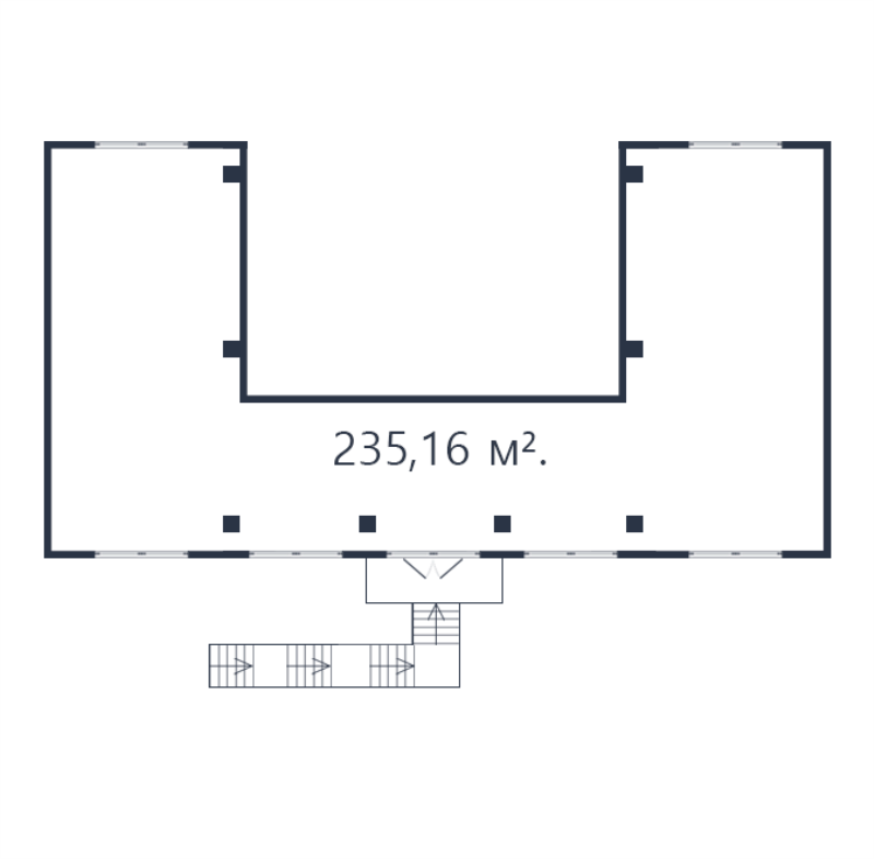 Помещение, 223.08 м² в ЖК "Ромашки" - планировка, фото №1