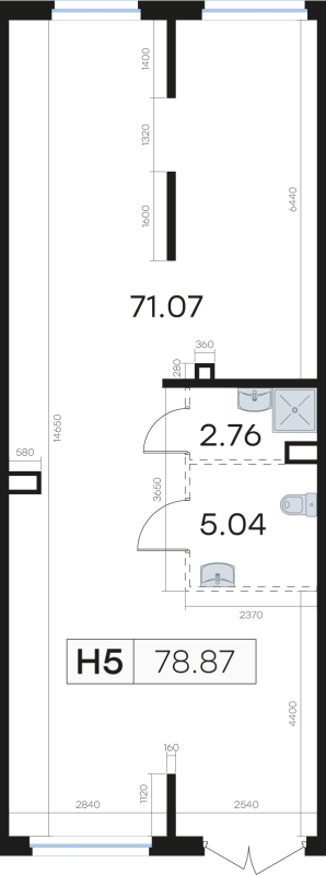 Помещение, 78.87 м² - планировка, фото №1
