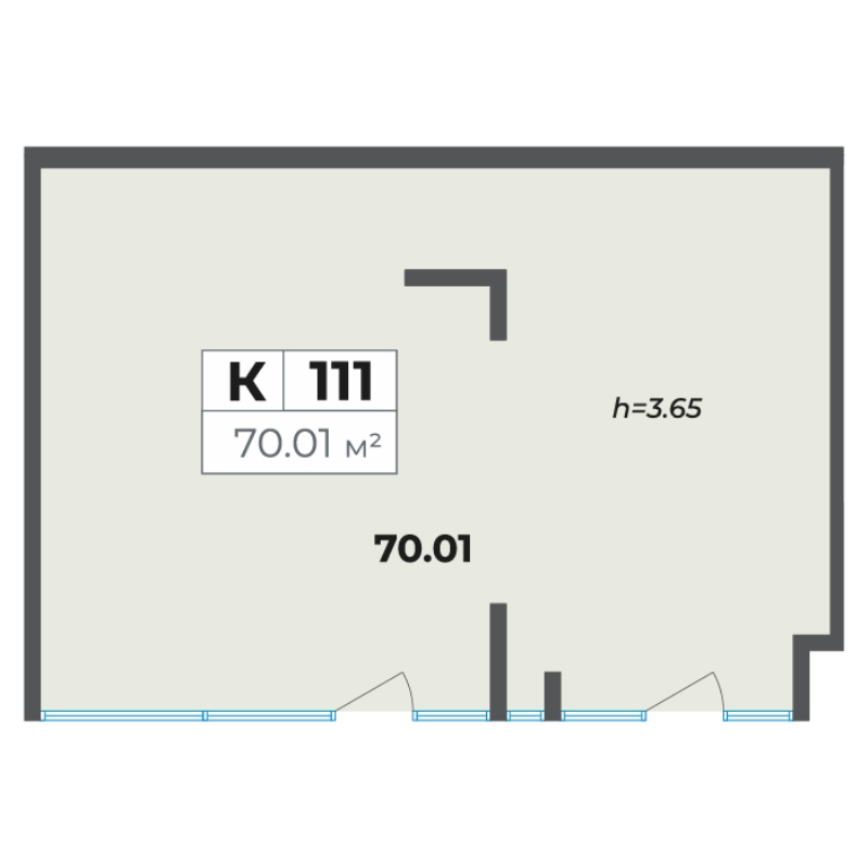 Помещение, 70.01 м² в ЖК "Лиговский 127" - планировка, фото №1