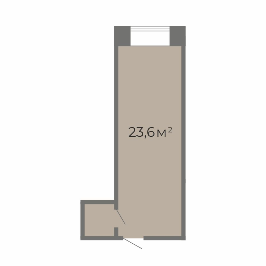 Помещение, 23.61 м² в ЖК "Пространство by Avenue-Apart" - планировка, фото №1