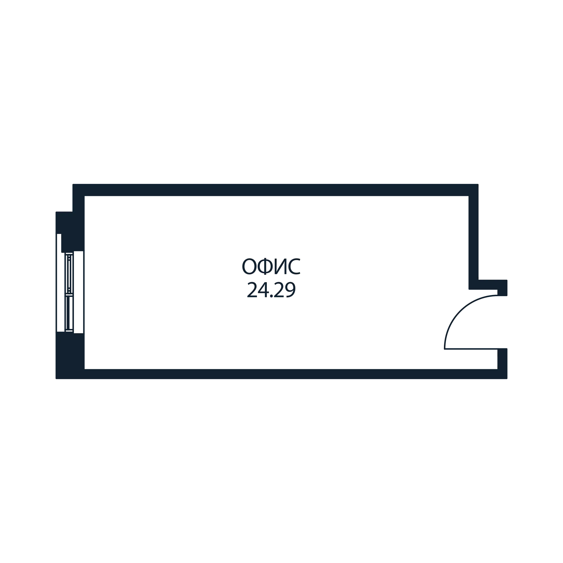 Помещение, 25.58 м² в ЖК "Арт Плаза" - планировка, фото №1