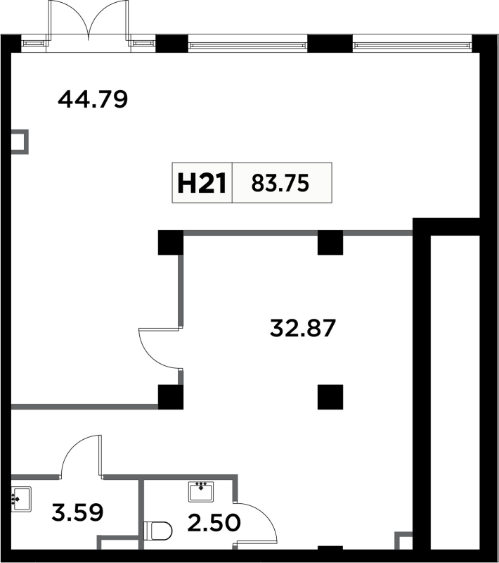 Помещение, 80.34 м² - планировка, фото №1