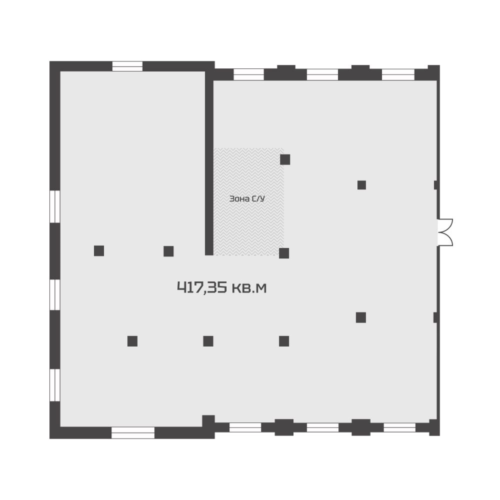 Помещение, 417.35 м² в ЖК "М114" - планировка, фото №1