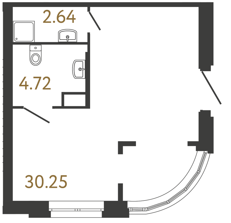 Помещение, 37.61 м² в ЖК "Ultra City 3.0" - планировка, фото №1