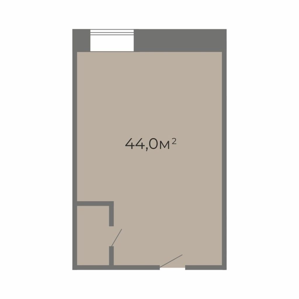 Помещение, 44 м² в ЖК "Пространство by Avenue-Apart" - планировка, фото №1