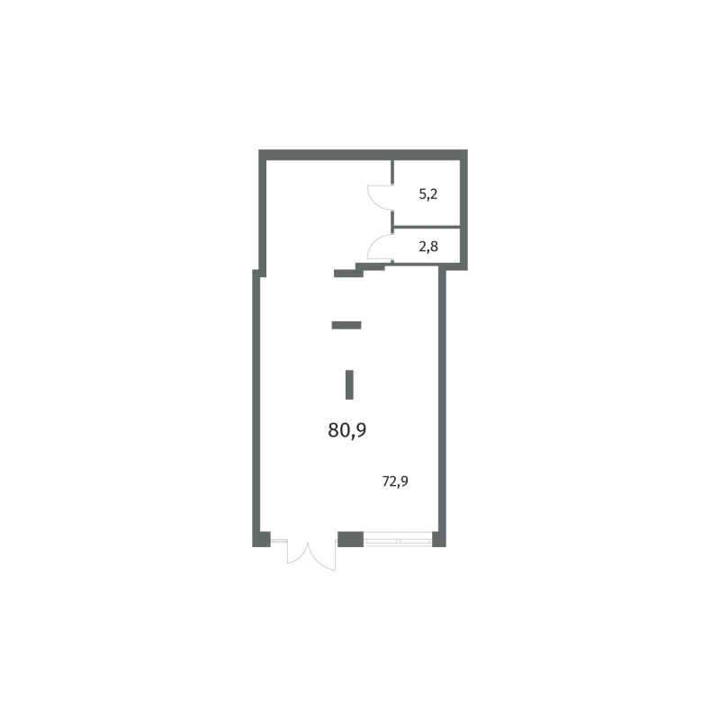 Помещение, 80.88 м² - планировка, фото №1