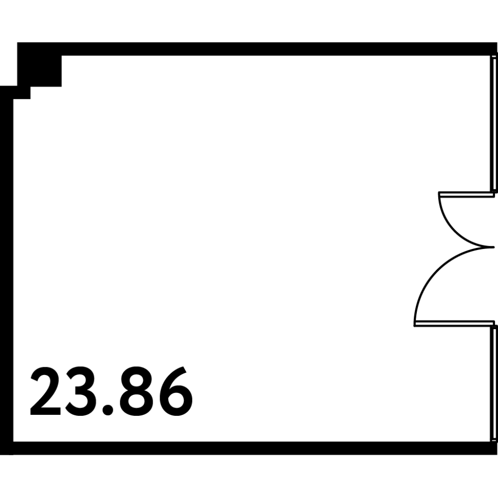 Помещение, 23.86 м² в ЖК "МОСКО" - планировка, фото №1