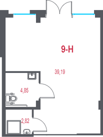 Помещение, 46.86 м² в ЖК "Город-спутник Южный" - планировка, фото №1