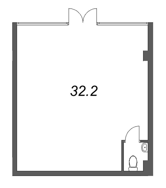 Помещение, 32.2 м² в ЖК "LOTS Тихая" - планировка, фото №1