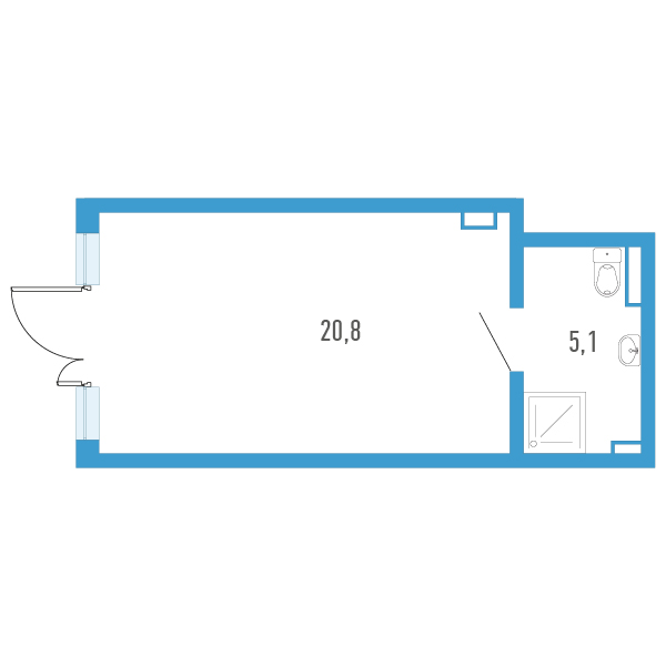 Помещение, 25.9 м² - планировка, фото №1