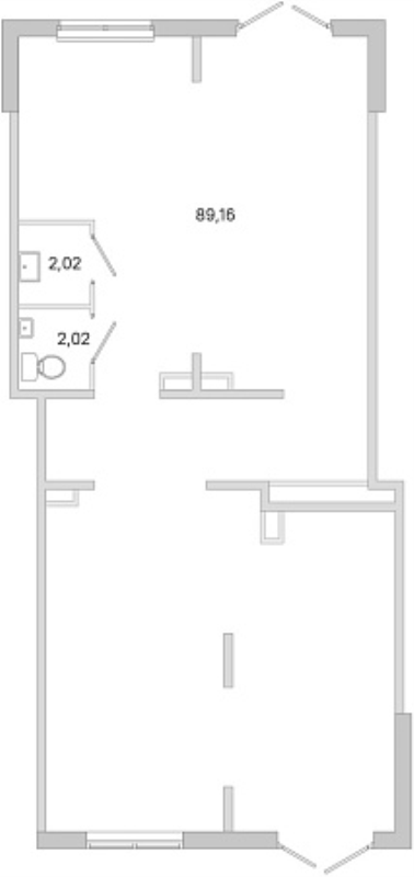 Помещение, 93.2 м² в ЖК "ЮгТаун" - планировка, фото №1