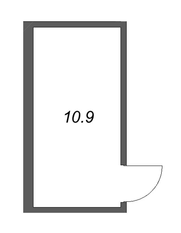 Помещение, 10.9 м² в ЖК "LOTS Крыленко" - планировка, фото №1
