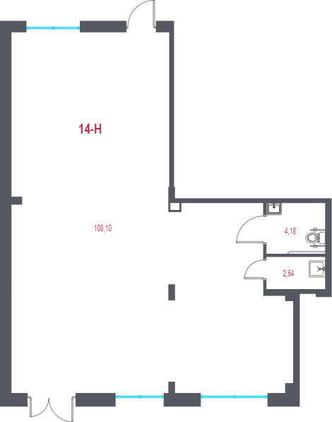 Помещение, 114.92 м² в ЖК "Город-спутник Южный" - планировка, фото №1