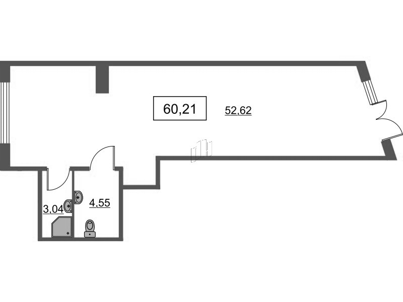 Помещение, 60.21 м² - планировка, фото №1