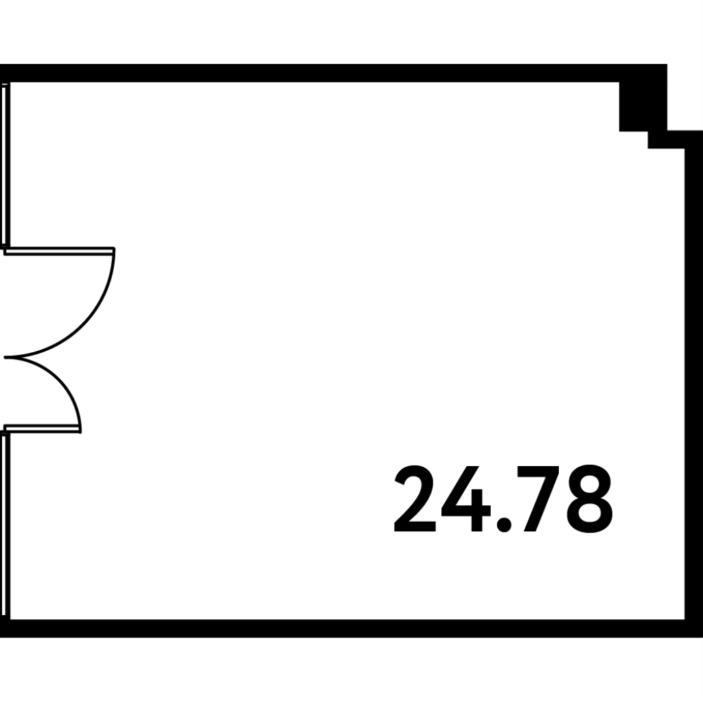 Помещение, 24.78 м² в ЖК "МОСКО" - планировка, фото №1
