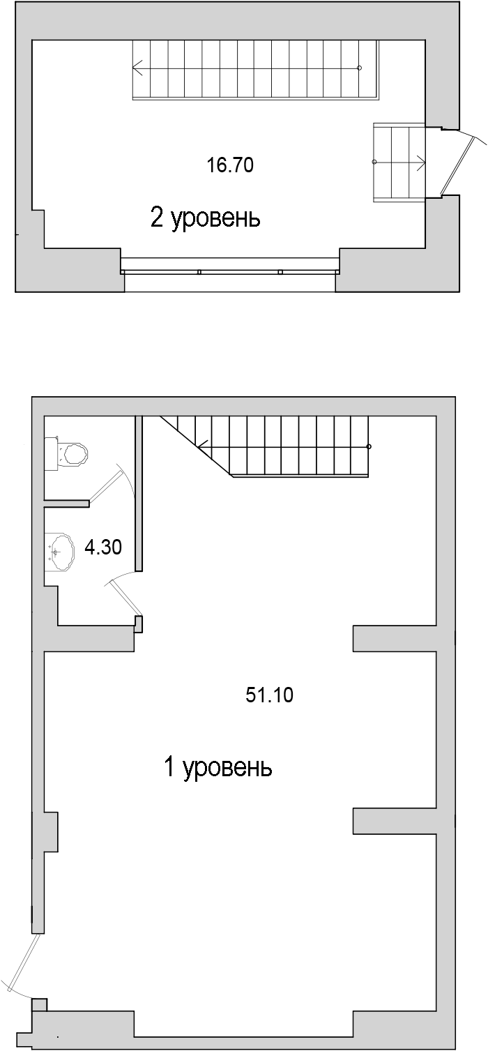 Помещение, 73.7 м² в ЖК "Поэт" - планировка, фото №1